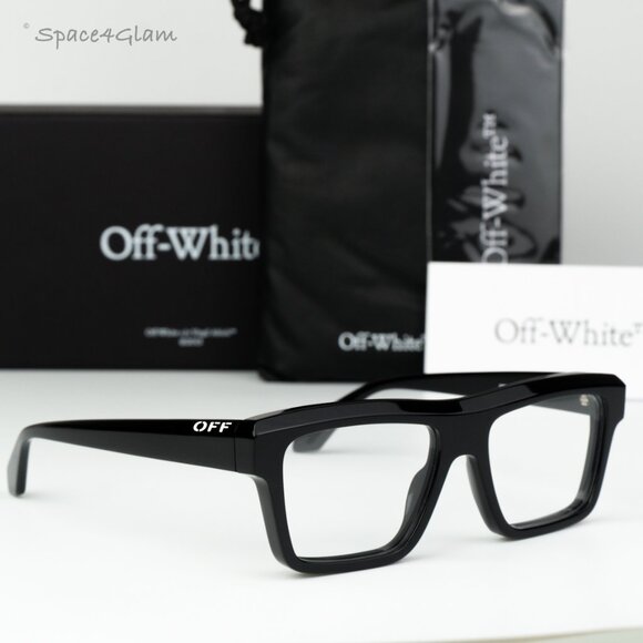 Off-White Men Eyeglasses Black Square OERJ07H STYLE 7H 1000 NEW AUTHENTIC - Picture 3 of 8